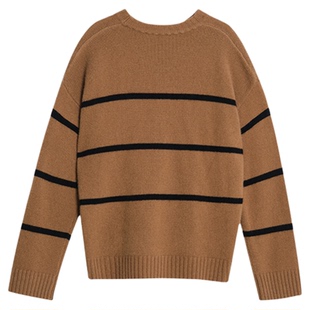 ltyp旅途原品【限量四折】100%羊绒细条纹毛衣美拉德穿搭针织衫春