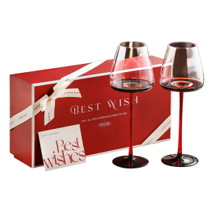 漫时光法式红酒杯套装家用轻奢高级感高脚葡萄酒杯礼盒装新婚礼物