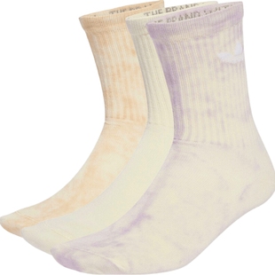 adidas阿迪达斯三叶草男女TIE DYE CR S 3P休闲袜子JY0238