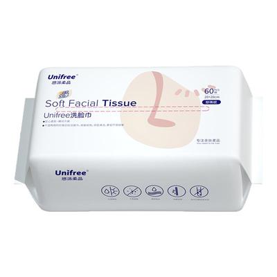 unifree加厚洗脸巾60抽1包