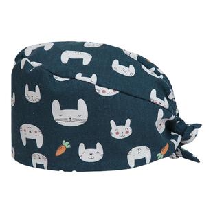 蜜茹曼手术帽女纯棉手术室帽子印花护士帽口腔美容院医生帽包头帽