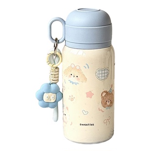 可爱小熊保温杯女生高颜值2025新款316不锈钢水杯学生校园便携