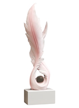 轻奢羽毛艺术摆件家居好物