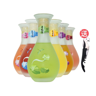 果酒女士低度甜酒桃花酿蜜桃青梅柚子蓝莓微醺女生酒晚安酒
