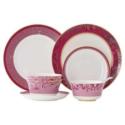 新春礼华光国瓷胭脂红餐具礼盒