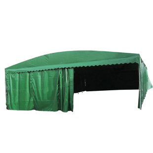 大型雨棚推拉篷遮阳棚活动蓬工业厂仓库帐篷雨篷移动电动伸缩雨棚