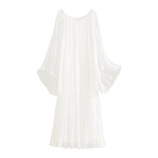 美丽自持,仪式感修型设计,卓而不群yuanyin轻婚纱真丝绣花连衣裙