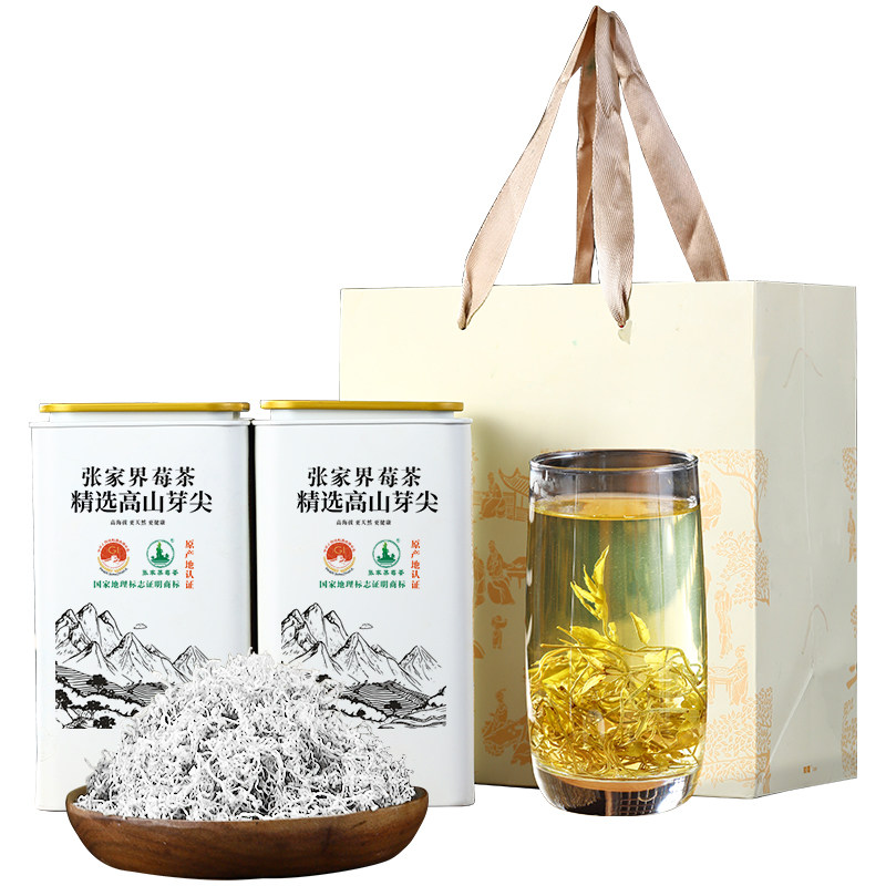 张家界野生特级高山芽尖龙须莓茶