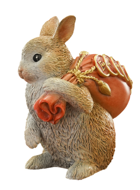 黄铜兔子家居装饰摆件有钱兔