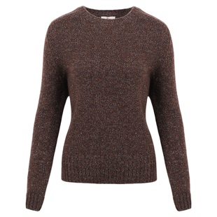 东黎 复苏的呼吸-韵光 混纺 女士冬季穿搭圆领宽螺纹套头打底6008