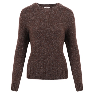 东黎山羊绒混纺宽螺纹套头打底