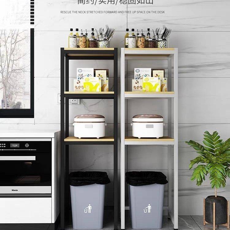 定制厨房垃圾桶冰箱旁多层定制置物架落地可调节置物架客厅卫生间