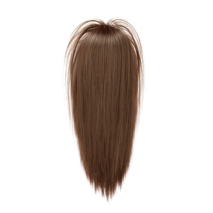 瀑布半扎高马尾假发女抓夹仿真发蓬松增发量高颅顶假发辫子新中式