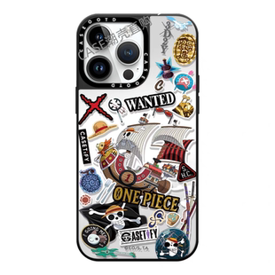 CASEOOTD动漫海贼王25周年适用苹果17promax手机壳磁吸五档路飞iPhone16/15/14/pro/plus/13卡通防摔保护壳12
