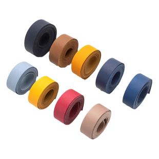 头层牛皮十字纹彩色皮条肩带手工DIY皮革带条缠牛皮包边编织挂绳