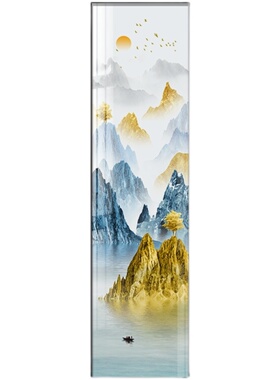 新中式风流水生财走廊过道装饰画