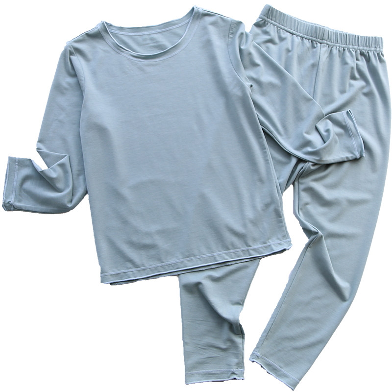 莫代尔羊绒薄款家居服内衣套装