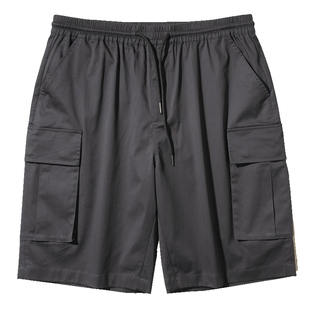 爸爸夏装短裤中老年人男装工装裤老爸中年休闲裤爷爷老人宽松裤子