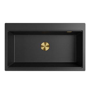 德国marboo石英石水槽厨房单槽洗菜盆水盆洗碗槽家用洗手池黑517