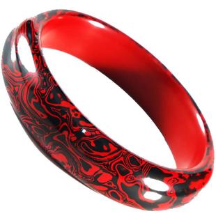 donguan冬官大漆手镯流水捻嵌欧珀复古新中式漆器民族风 红与黑