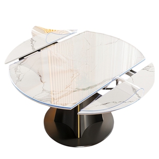 折叠椭圆形pvc桌布防油免洗水晶板软玻璃塑料伸缩大圆桌桌垫透明