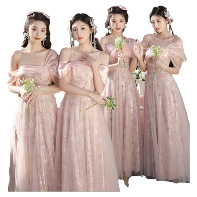 婚礼伴娘服小个子仙气质