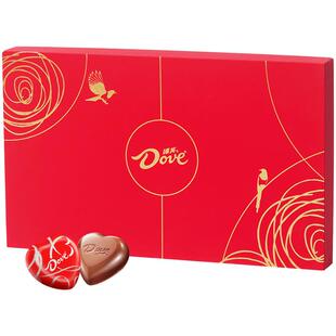 德芙红色心形巧克力28粒礼盒148g*1盒约会休闲零食喜糖果伴手礼物