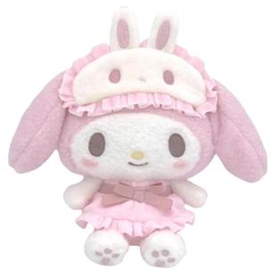 日本sanrio三丽鸥melody正版可爱眼罩美乐蒂公仔玩偶娃娃毛绒玩具