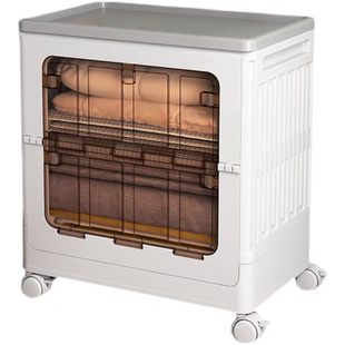 收纳箱家用大容量衣服被子收纳柜宝宝玩具整理盒塑料带轮储物柜子