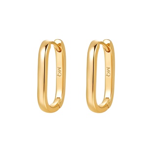 新款简约小方环U形耳环女高级感潮气质长方耳扣几何素圈耳钉礼物