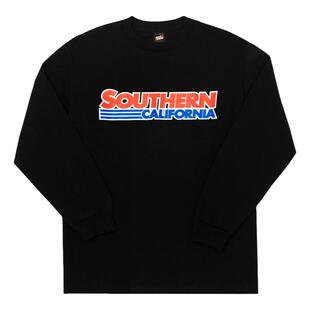 美国购南加州SOUTH CALI说唱街舞BBOY大码HIPHOP小领口DJ长袖T恤