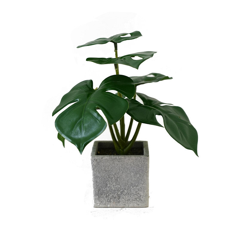仿真绿植假花摆件龟背叶小盆栽