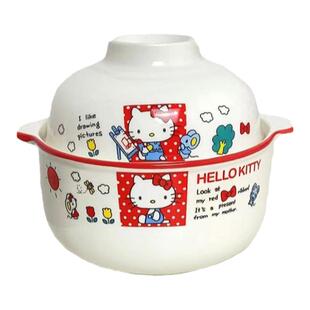 卡卡比 ins高颜值可爱卡通猫陶瓷泡面碗学生食堂宿舍带盖饭碗餐具