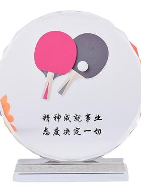 乒乓球水晶定做摆件纪念品