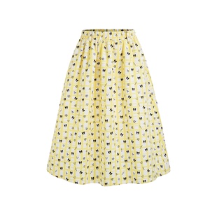 【XALWORCLO】多巴胺穿搭黄色碎花半身裙宽松显瘦百搭春夏新款裙