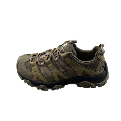 真皮网面系带防滑厚底登山鞋女