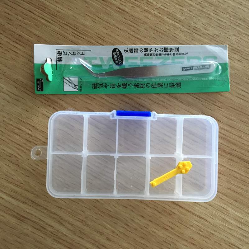 LOZ积木亚克力展示盒街景镊子专用器起件收纳盒赠品积木三件套