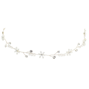 女童原创发带简约雪花水晶头饰花童礼服配饰儿童节目演出盘发饰品