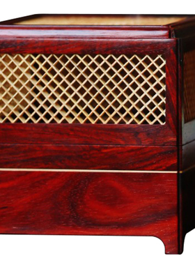 曹堂印度小叶紫檀双层梵影盘香炉