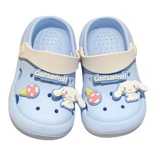 细细条 儿童拖鞋夏季软萌可爱玉桂狗防滑eva踩屎感男童女童洞洞鞋