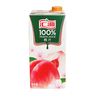 非原箱 汇源100%果汁苹果汁葡萄汁桃汁1L*12盒饮料非NFC