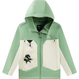 晴雨甲|踏儿童男童丝光绒运动上衣2026春新款保暖小童防水厚外套