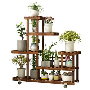 实木花架子多肉阳台置物多层室内植物客厅花盆架防腐家用装饰架子