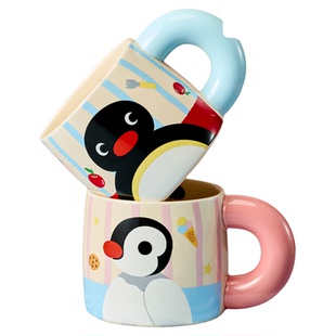 有点淘气 × Pingu正版IP联名授权大手马克杯可爱企鹅送礼