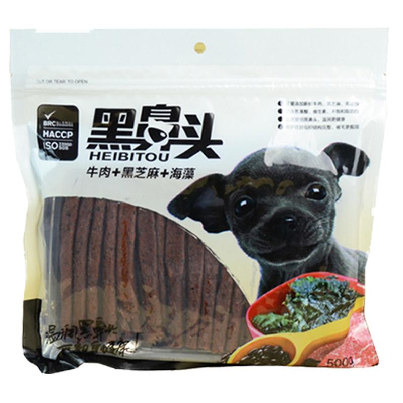黑鼻头牛肉条狗狗零食500g