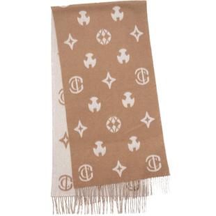 FANCET 100%羊毛围巾女冬季轻奢老钱风披肩加厚保暖围脖生日礼物