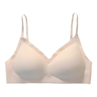 无痕冰丝文胸女超轻薄透气无钢圈搭扣速干聚拢显瘦收副乳美背内衣