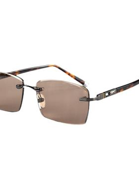 红叶水晶天然水晶茶色太阳眼镜男