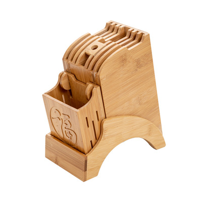 菜刀架家用楠竹刀具收纳架放菜刀的架子多功能刀座置物架厨房用品