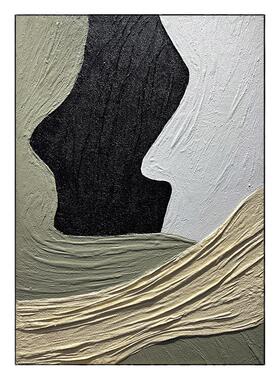 余元手绘油画时空立体抽象装饰画